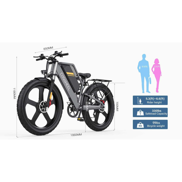 Електровелосипед COSWHEEL T26