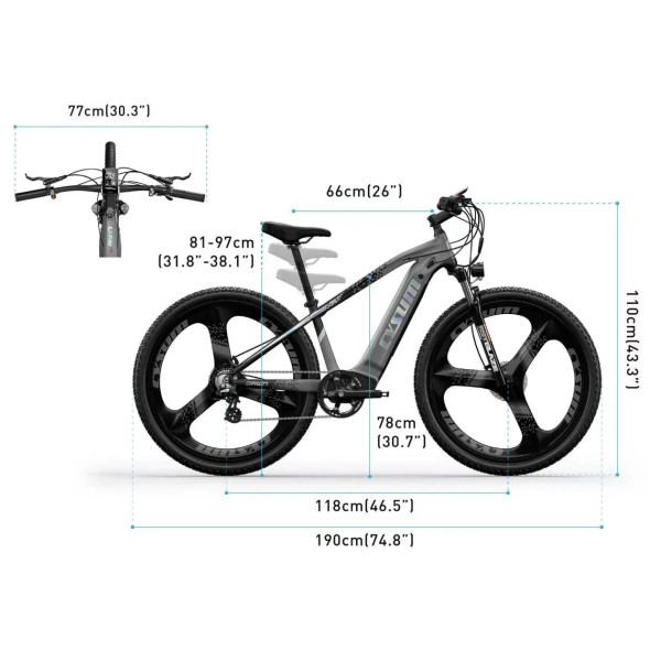 Електровелосипед Cysum M520
