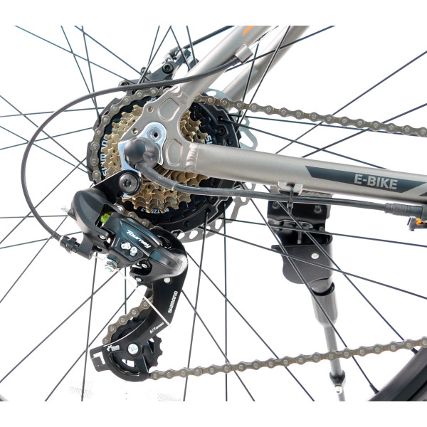 Електровелосипед ROCKSHARK 27,5 MTB AL "ROCK003" E-BIKE 350W Сірий (4042E)
