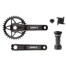 Комплект шатунів ONRIDE Solo Pro 1220, під Hollowtech, 170 мм, 34Т, на 12/11 шв., з кареткою, чорний