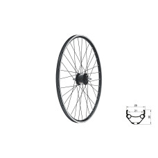 Колесо переднє KLS Draft Dynamo V-brake 28/29" чорний