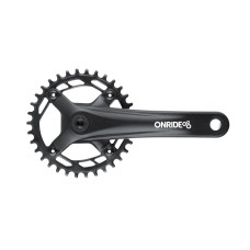Комплект шатунів ONRIDE Solo 1110, квадрат, 170 мм, 34T, BCD 104 мм, 11/10/9 шв., чорний (конверт)