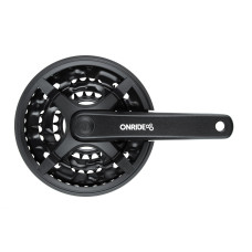 Комплект шатунів ONRIDE Trio 830P, квадрат, 170 мм, 42-32-22T, 8/7/6 швидкостей, чорні (конверт)