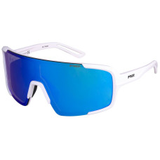 Окуляри R2 IMPULSE white (shiny), лінза smoke (ice blue chrome) PC, кат. 3