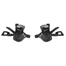 Манетки SunRace DLM903 L2/R9, ліва, 2/9 шв., з дисплеєм передач, з тросом 1700/2100 мм, OEM
