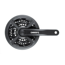 Комплект шатунів ONRIDE Trio 810P, під квадрат, 175 мм, 42-32-22Т, на 6/7/8 шв., чорний