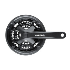 Комплект шатунів ONRIDE Trio 920P, під квадрат, 170 мм, 44-32-22Т, на 9 шв., з захистом, чорний