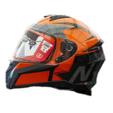 Мотошолом інтеграл Nitro N560 Podium ORANGE/GUN/BLACK (помаранчевий, сірий, чорний), розмір L