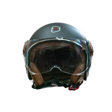 Мотошолом відкритий Beon B-110B CIRCLE MATT TITAN/BLACK (матовий титан/чорний), розмір L