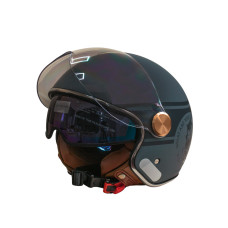 Мотошолом відкритий Beon B-120 26 MATT GREY (матовий сірий), розмір XL