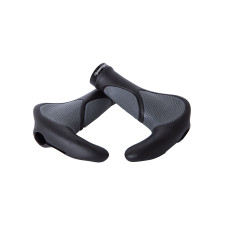 Гріпси Green Cycle GGR-512 140mm ергономічні, з одним замком і ріжками чорний / сірий