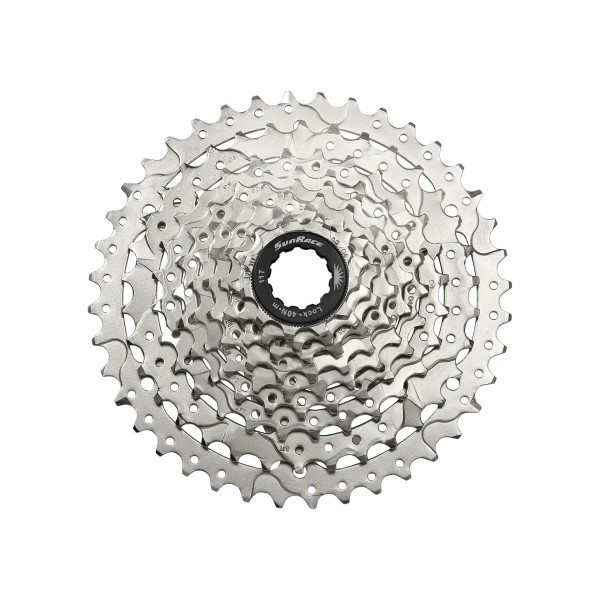 Касета 9-k 11-40T SUN RACE MTB M990 алюмінієвий павук, Nickel