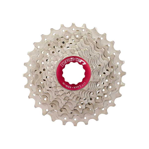 Касета 10-k 11-25T SUN RACE RX алюмінієвий павук, локрінг і спейсери, Metallic Silver