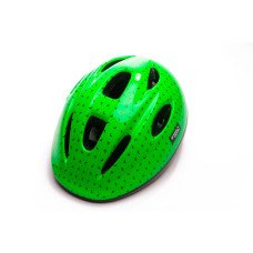 Шолом дитячий Green Cycle FLASH розмір 48-52см зелено-чорний лак