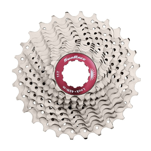Касета 11-k 11-30T SUN RACE RX11 алюмінієвий павук, Metallic Silver