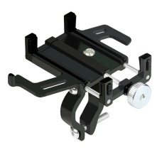 Кріплення на кермо для телефона Green Cycle GPH-004 алюмін. з силіконовими вставками, чорне