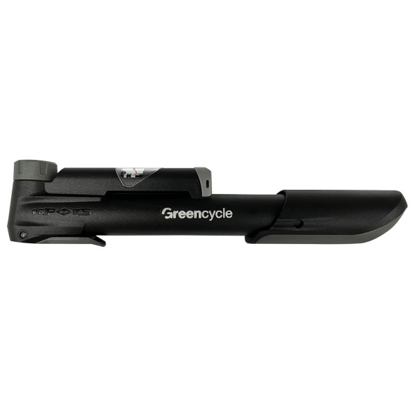 Мінінасос Green Cycle GPM-041CP, пластиковий з манометром, Presta+Schrader, 120psi