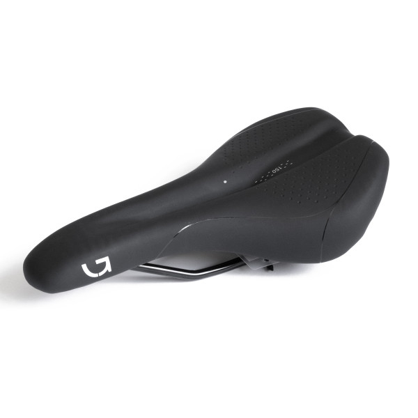Сідло Green Cycle Active Air 150, сталеві рейли, чорне
