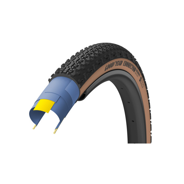 Покришка 700x45 (45-622) GoodYear Connector Ultimate Tubeless Complete Folding Blk/Tan, 120tpi