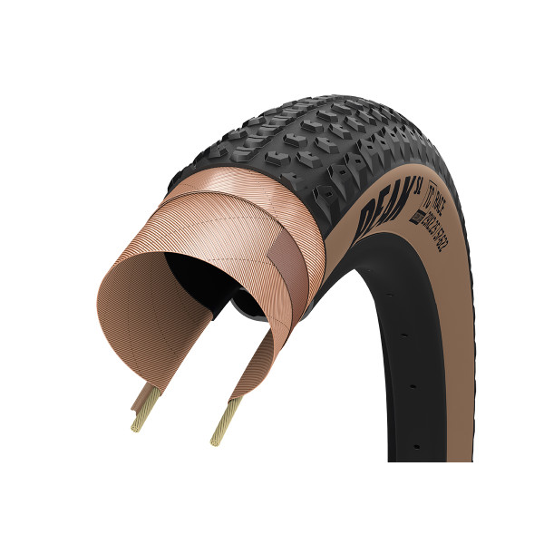 Покришка 29x2.25 (57-622) GoodYear Peak SL Race Tubeless Complete Folding Blk/Tan, 120tpi
