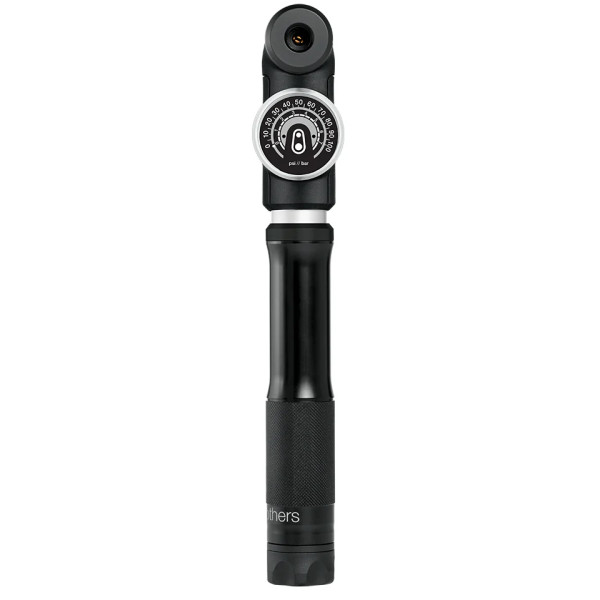 Мінінасос Crankbrothers STERLING SG, алюмінієвий, з манометром, smart head,100 psi / 7 bar, чорний