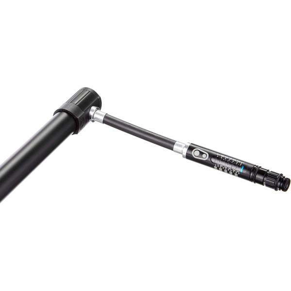 Мінінасос Crankbrothers KLIC HP GAUGE, алюмінієвий, з манометром, presta/schrader, 120psi / 8.3 bar, чорний