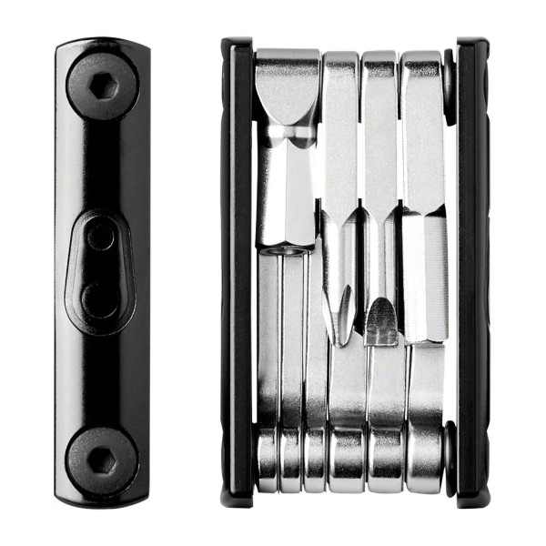 Мультитул Crankbrothers F10+, 2/2.5/3/4/5/6/8мм, T25, Phillips #2, flat #1, металевий кейс з відкривачкою, чорний