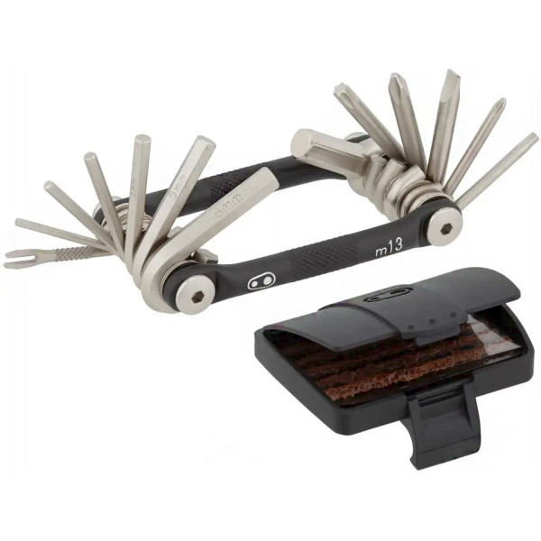 Мультитул Crankbrothers M13, 2/2.5/3/4/5/6/8мм, T10, T25, Phillips #1 #2, flat #2, інструмент для безкамерних шин, чорний