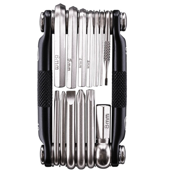 Мультитул Crankbrothers M13, 2/2.5/3/4/5/6/8мм, T10, T25, Phillips #1 #2, flat #2, інструмент для безкамерних шин, чорний