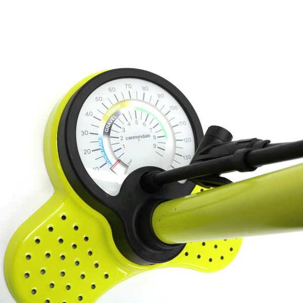 Насос підлоговий Cannondale ESSENTIAL, з манометром 140psi, presta+schrader, чорно-жовтий