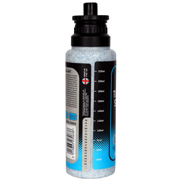 Герметик Weldtite 03063 Tubeless Sealant with Rubber Shred, для безкамерних шин, латексний, 240мл