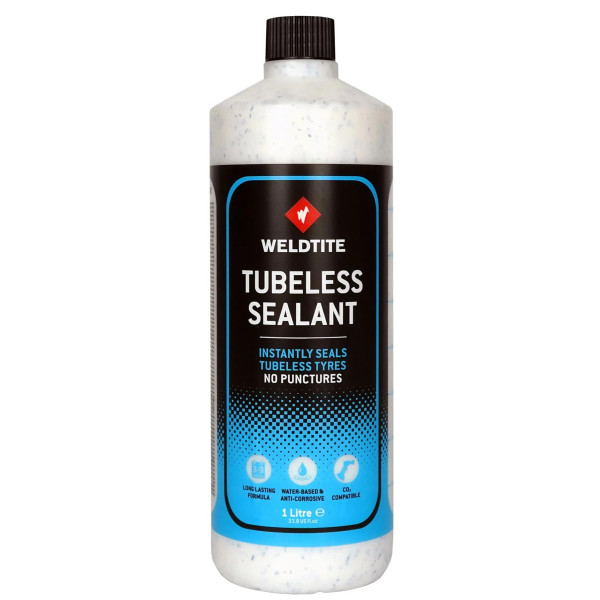 Герметик Weldtite 03093 Tubeless Sealant with Rubber Shred, для безкамерних шин, латексний, 1л