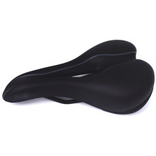 Сідло Green Cycle GCS-2604,280мм x 180мм, сталеві рейли, чорне