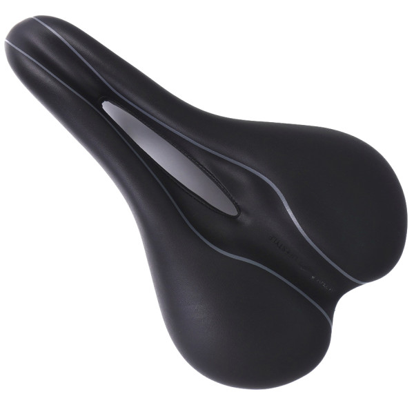 Сідло Green Cycle GCS-2604,280мм x 180мм, сталеві рейли, чорне