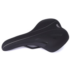 Сідло Green Cycle GCS-2607, 280мм x 175мм, сталеві рейли, чорне