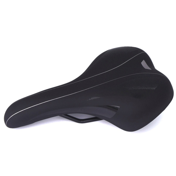 Сідло Green Cycle GCS-2607, 280мм x 175мм, сталеві рейли, чорне