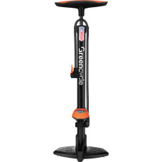 Підлоговий насос Green Cycle GPF-010 сталевий корпус, з манометром, Presta+Schrader, 160 psi