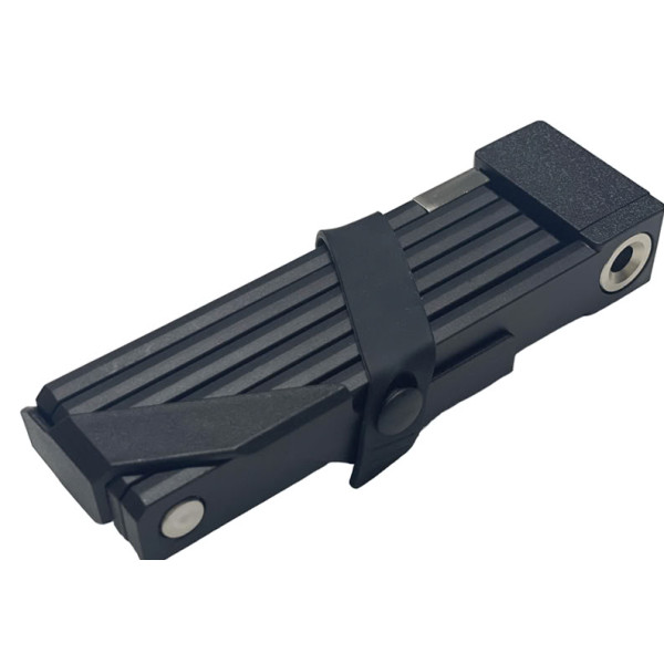 Замок Green Cycle GLK-557 складаний із сталевих пластин, секційний, довжина 100см, розмір 210х45мм, кріплення в комплекті, чорний