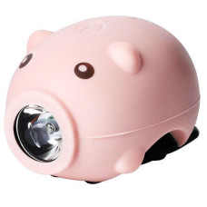 Дитячий ліхтар Green Cycle Piglet, 300 люмен, 3 режими, + гудок з 5 звуками, рожевий
