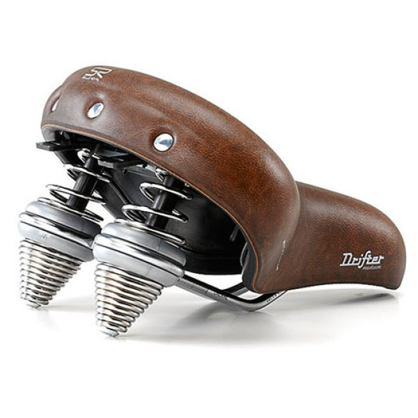 Седло Selle Royal Premium DRIFTER SMALL, Royalgel, обивка Kennenback, 251х221мм, 995г, хромированные рейлы и пружины, unisex, коричн.