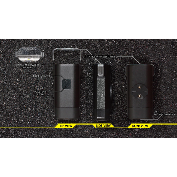 Фара Moon Rigel Max SE 1600 люмен встроенный аккум, USB TYPE-C кабель, черная
