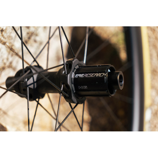 Колесо пер. + задн. 28" ERE EXPLORATOR CCR45 CARBON, Road, 100x12/142x12, CL, HG11, tubeless, черный сатин