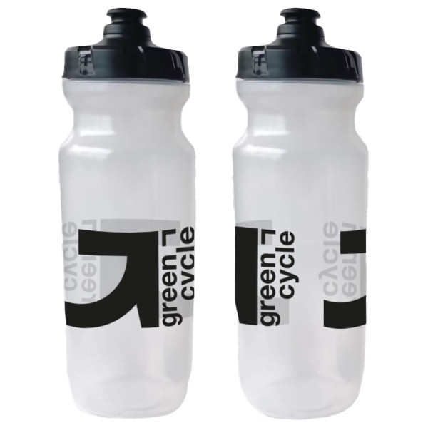 Фляга 0,75 Green Cycle GBT-517 зі збільшенним клапаном, прозора з чорним