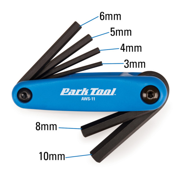 Набір шестигранників Park Tool AWS-11 (3mm, 4mm, 5mm, 6mm, 8mm, 10mm) складаний