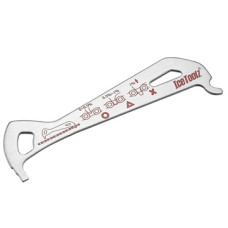 Ключ ICE TOOLZ 62C4 вимірювач зносу ланцюга, нержавіюча сталь