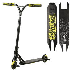 Самокат трюковий Best Scooter «REACTOR» RC-22211 жовто-чорний, HIC-система, пеги, AL диск та дека, колеса PU Ø110mm, ширина керма - 55 см