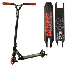 Самокат трюковий Best Scooter «REACTOR» RC-33325 червоно-чорний, HIC-система, пеги, AL диск та дека, колеса PU Ø110mm, ширина керма - 55 см