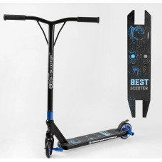 Самокат трюковий Best Scooter «ROBOT-1» 54528 чорно-синій, HIC-система, пеги, AL диск та дека, колеса PU Ø110mm, ширина керма - 52 см, висота - 83 см