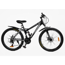 Велосипед 26 ST Corso «REND» RD-16800 сталь 15", (к-т SHIMANO) чорно-сірий