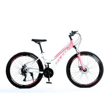 Велосипед 26 ST Corso «KLEO» KL-26885 сталь 15", (к-т SunRun) біло-рожевий